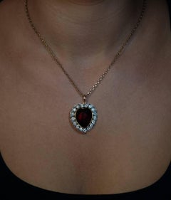 Victorian Era Antique Large Heart Shaped Pendant