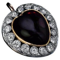 Victorian Era Antique Large Heart Shaped Pendant