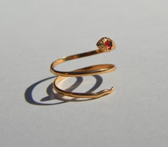 Victorian Era Antique Vintage 18 Karat Gold Snake Wrap Ring