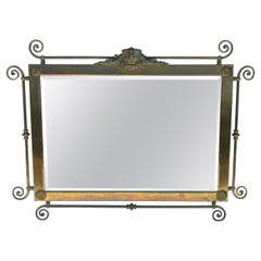 Victorian Era Brass Wall Mirror