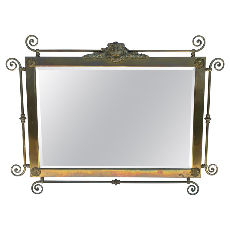 Victorian Era Brass Wall Mirror For Sale at 1stDibs victorian era mirror