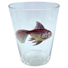 Victorian Era Enameled Fish Glass