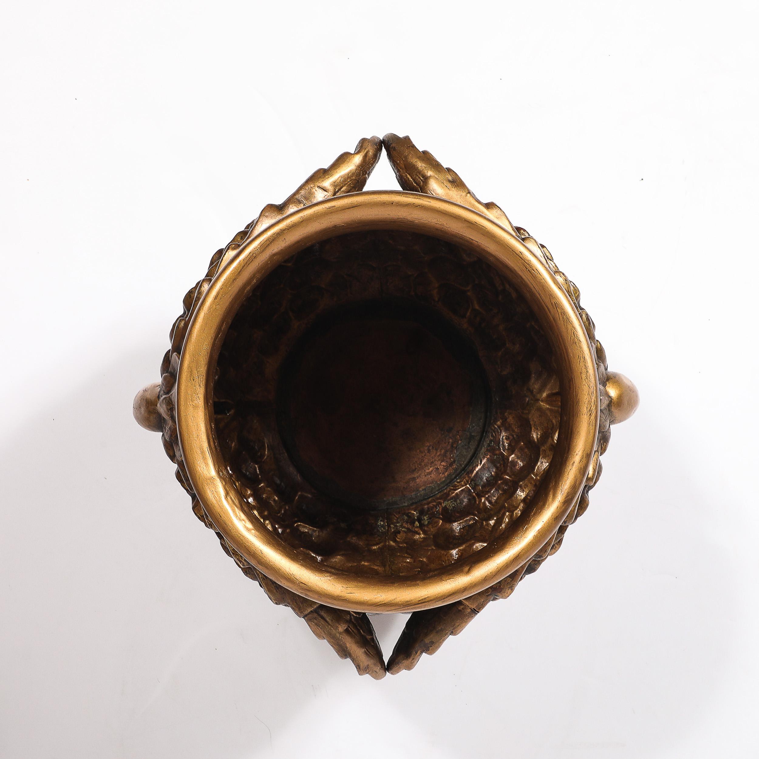 Gufo Jardiniere in bronzo dorato e vetro di epoca vittoriana in vendita 6