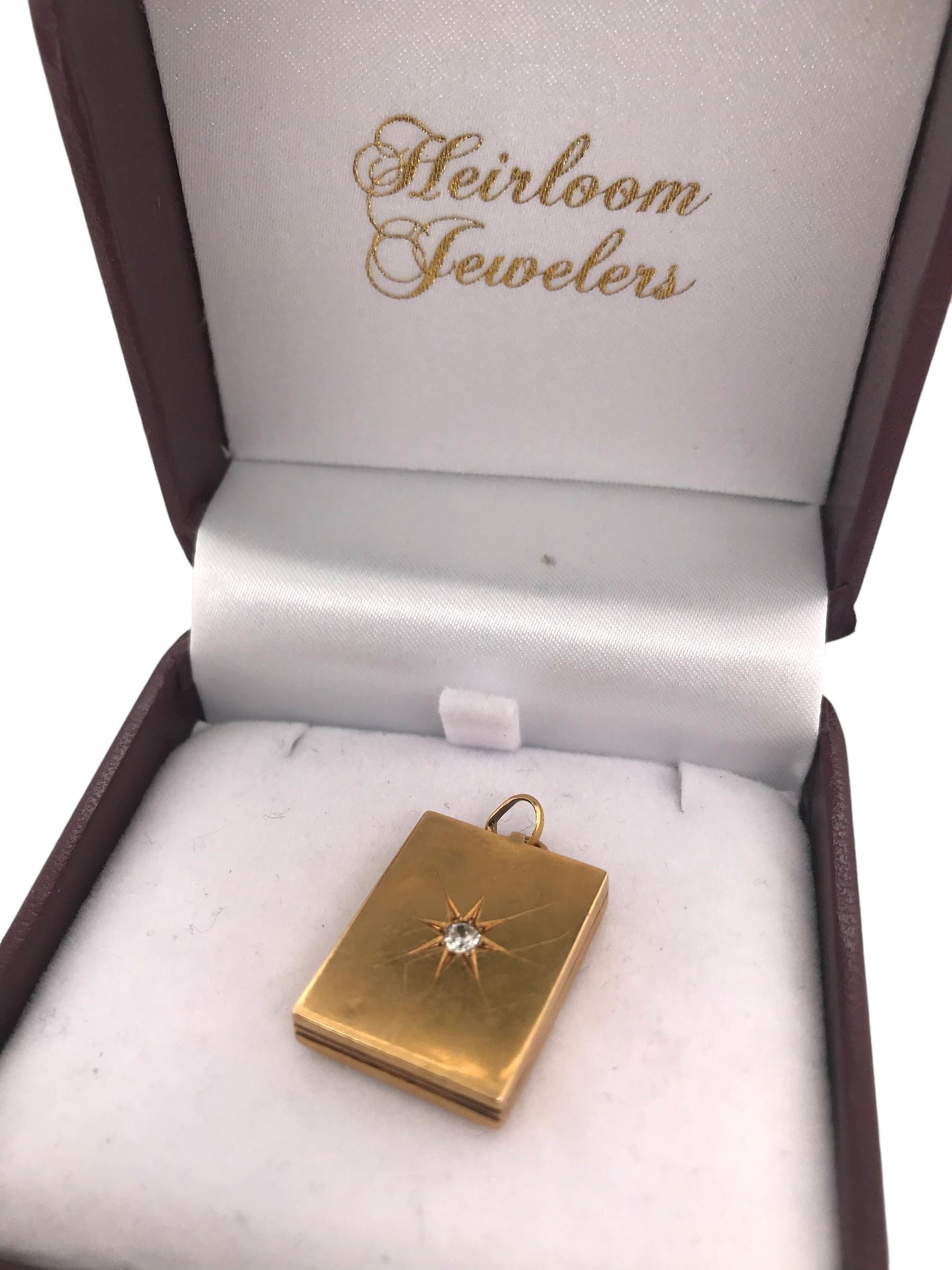 Viktorianische Ära Gold Diamant Medaillon Anhänger 5