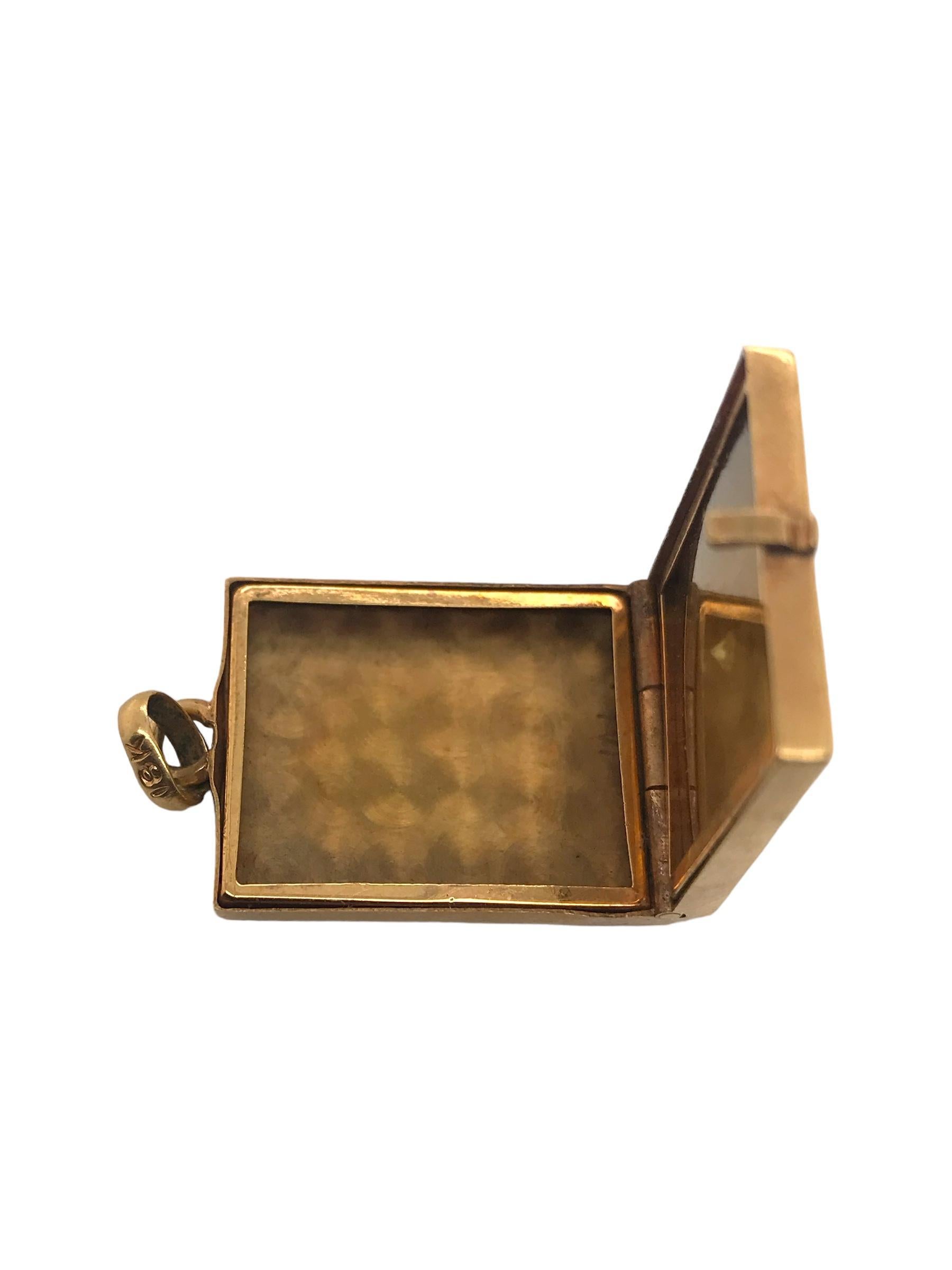 Viktorianische Ära Gold Diamant Medaillon Anhänger 2