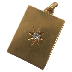 Viktorianische Ära Gold Diamant Medaillon Anhänger