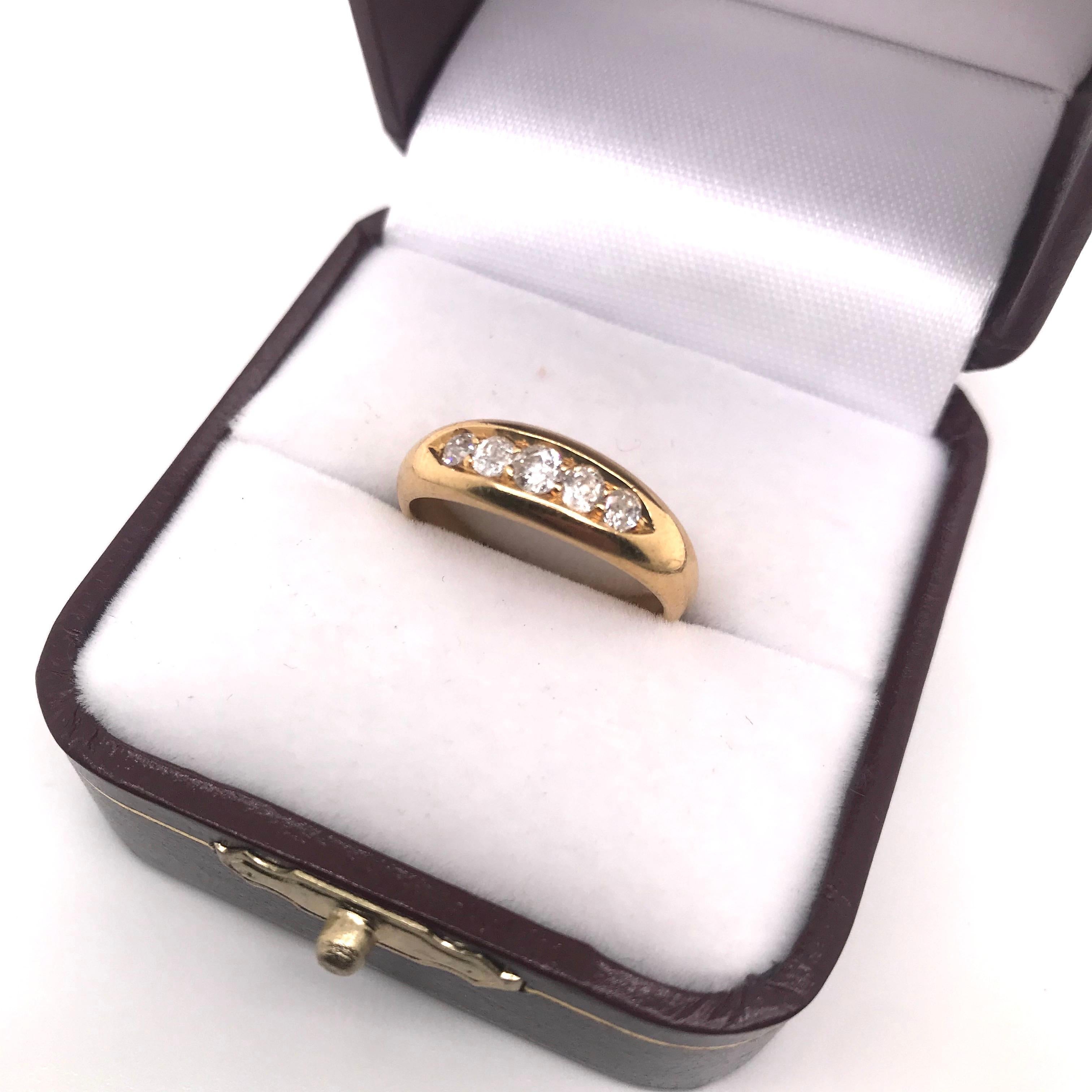 Victorian Era Hallmarked Diamond Band 1