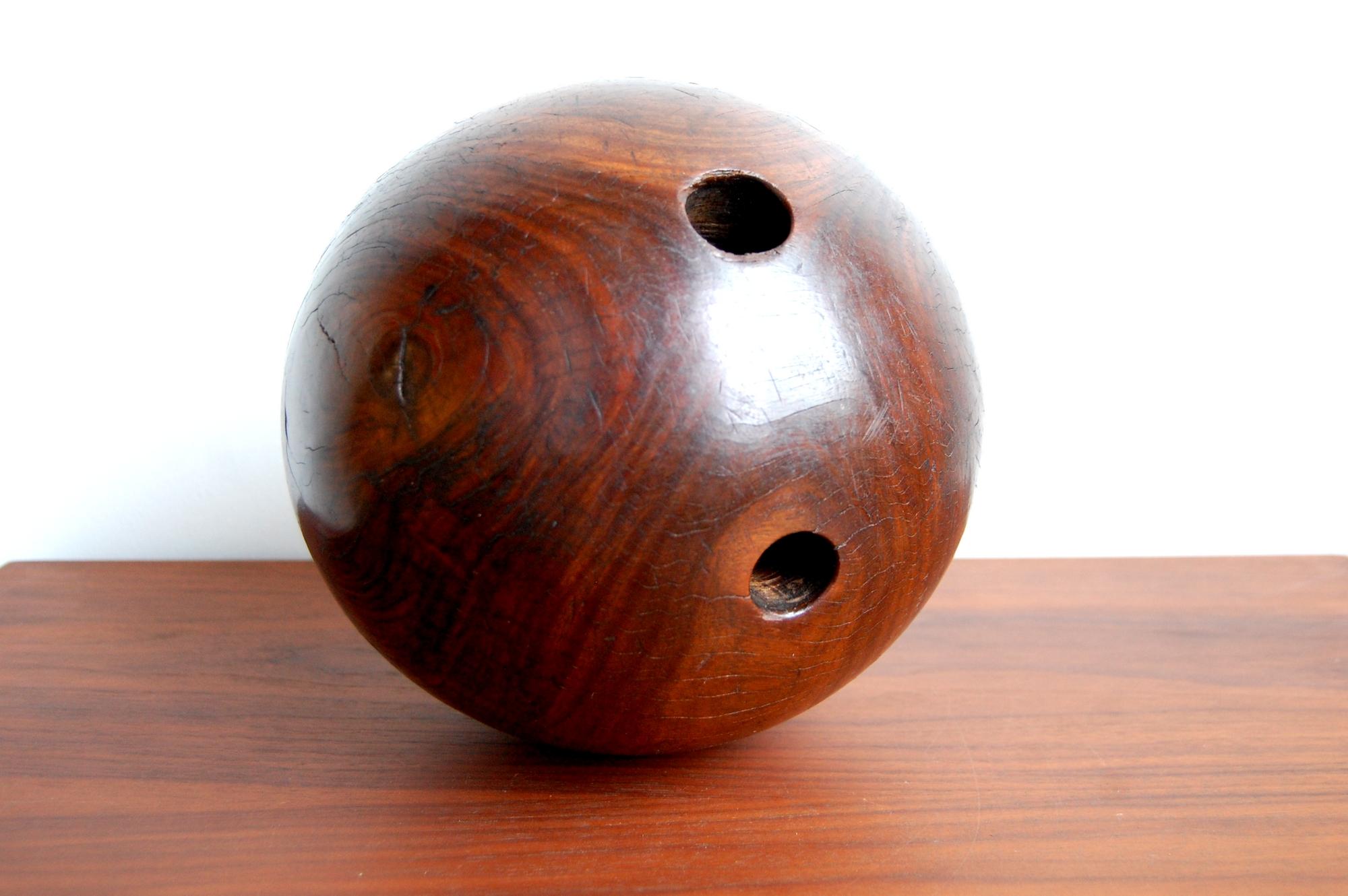 brown bowling ball