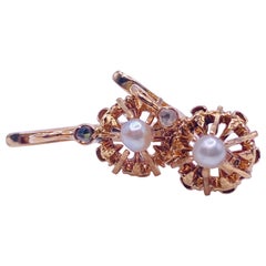 Victorian Era Pearl and Diamond Earrings