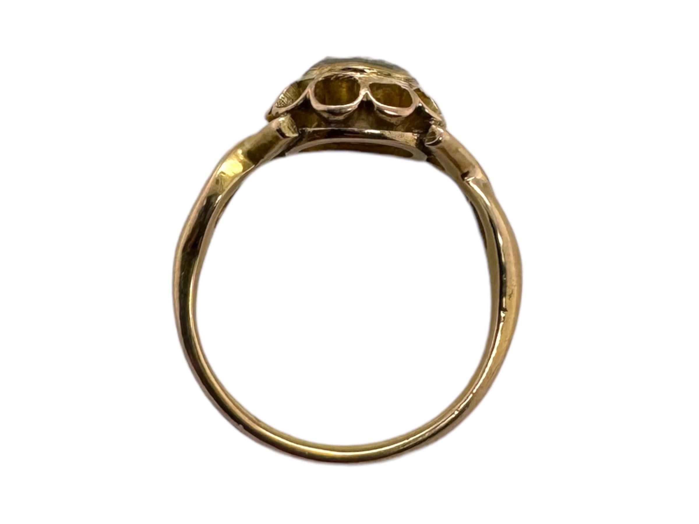 Women's Victorian Era Rose Cut Diamond Engagement Ring For Sale