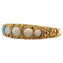 Victorian Era Rose Gold Opal Band 10K