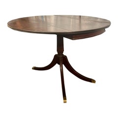 Victorian Round Folding Table with Bronze Details, England, 19th Century