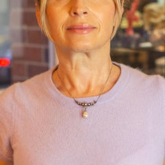 Victorian Era, Silver, 15 Karat Gold, Natural Pearl, and Diamond Brooch Necklace