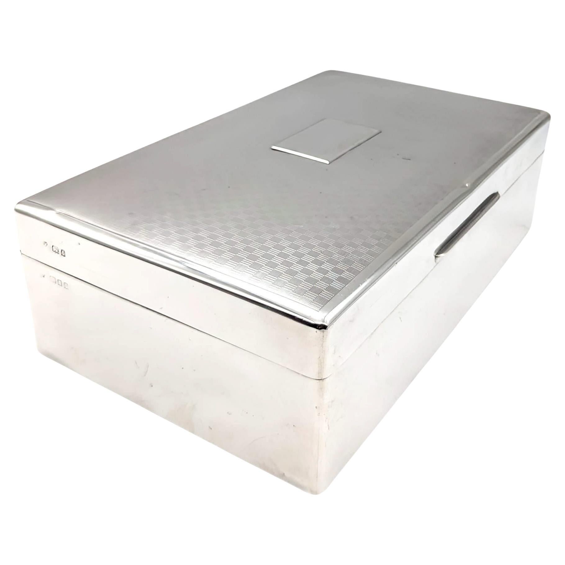 Caja Humidificador de Plata de Ley de la Época VIctoriana
