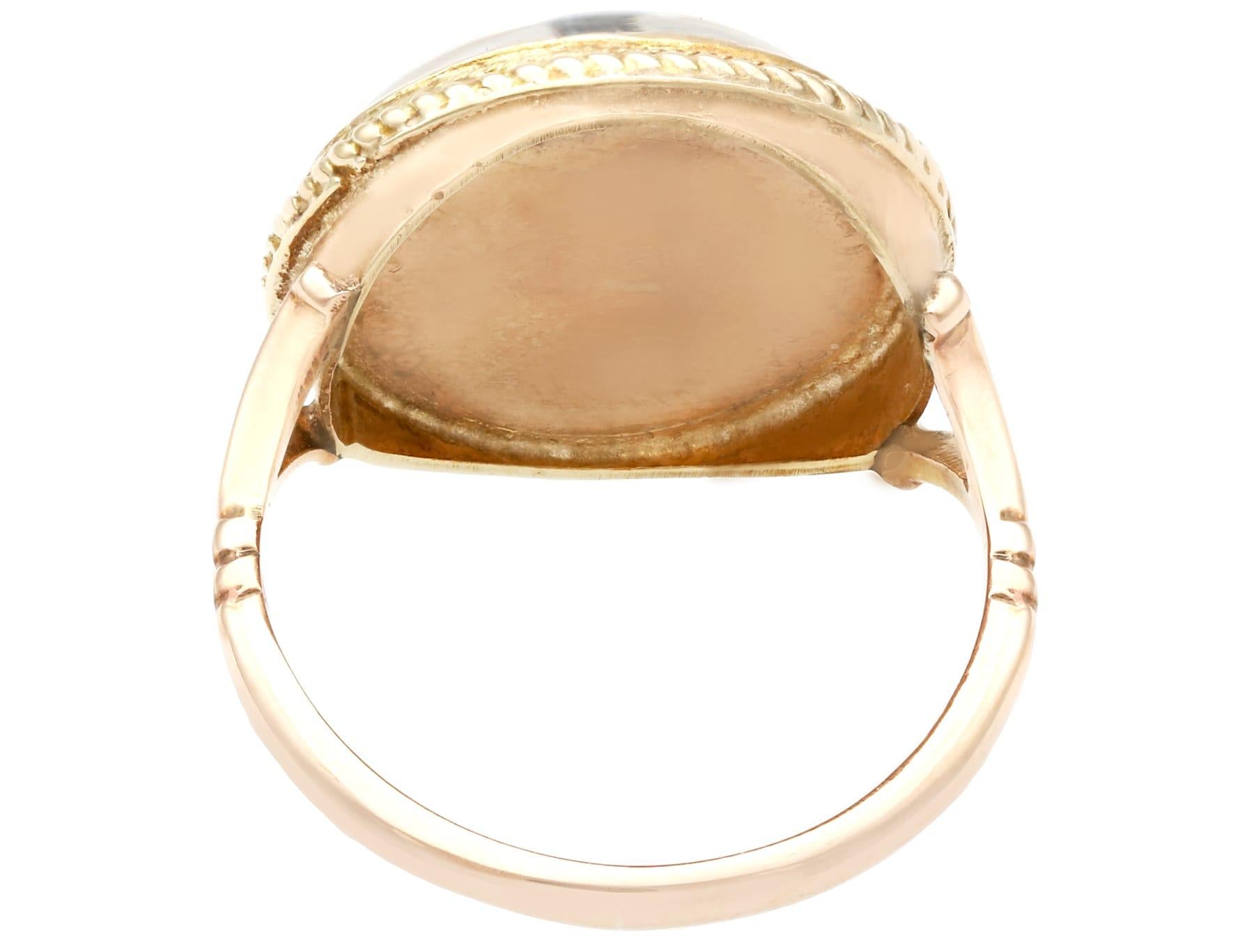 Anillo Cóctel Perro Victoriano Essex Cristal Oro Amarillo en Excelente estado para la venta en Jesmond, Newcastle Upon Tyne