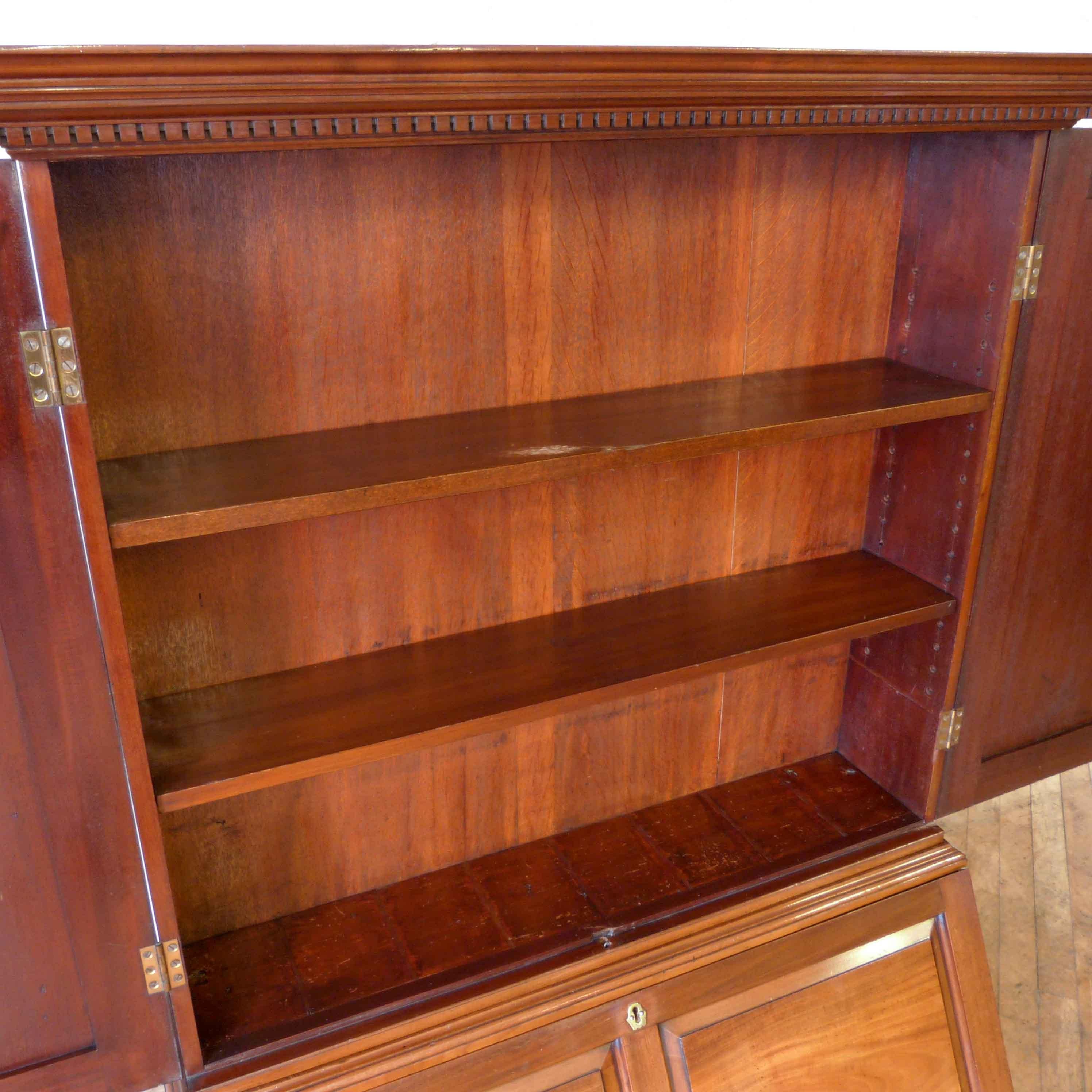 English Victorian Estate Bureau Bookcase For Sale