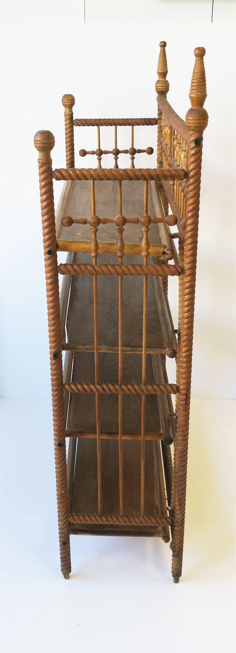 Victorian Stick and Ball Étagère Shelves Storage Piece For Sale at 1stDibs