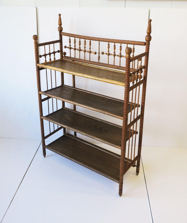 Victorian Stick and Ball Étagère Shelves Storage Piece For Sale at 1stDibs