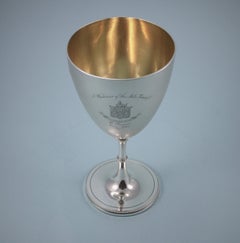 Victorian Eton College Sterling Silver Goblet by Daniel & Charles Houle