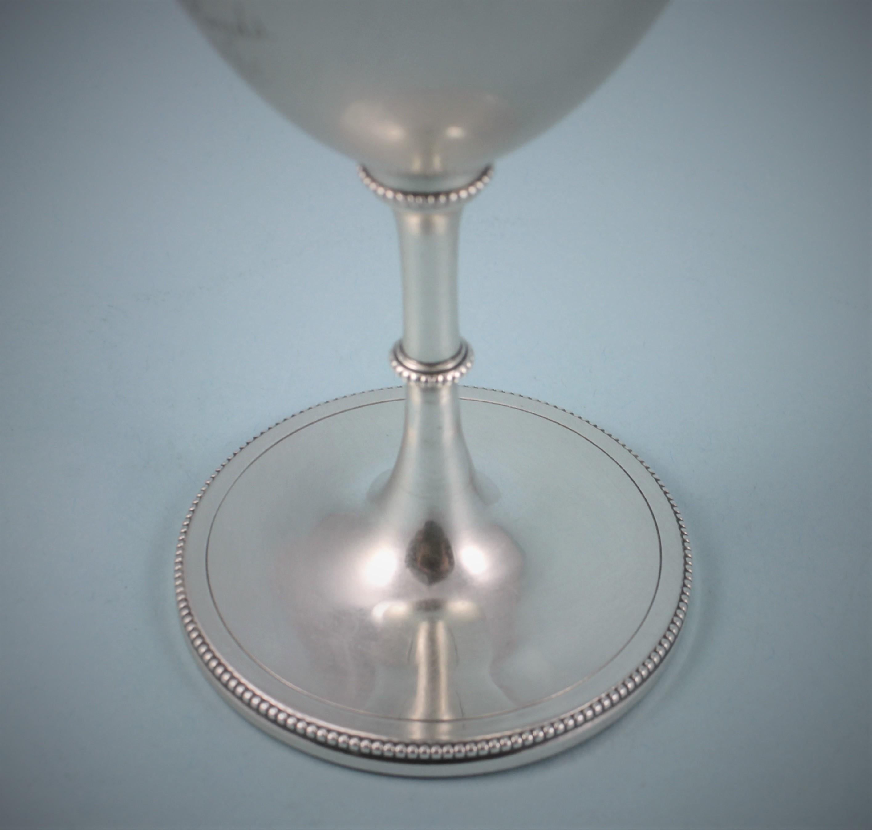 English Victorian Eton College Sterling Silver Goblet by Daniel & Charles Houle For Sale