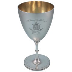 Victorian Eton College Sterling Silver Goblet by Daniel & Charles Houle