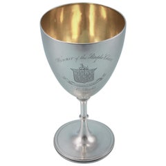 Victorian Eton College Sterling Silver Goblet by Daniel & Charles Houle