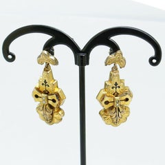 Victorian Etruscan Earrings in Yellow Gold