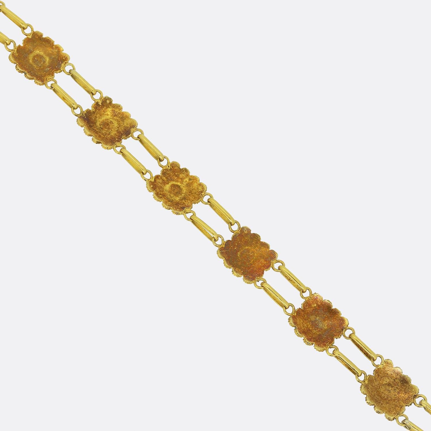 Bracelet victorien étrusque en émail Bon état - En vente à London, GB