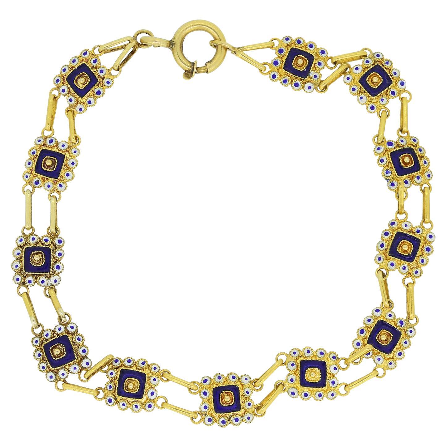 Viktorianisches Etrusker-Emaille-Armband