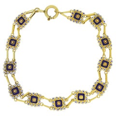 Antique Victorian Etruscan Enamel Bracelet
