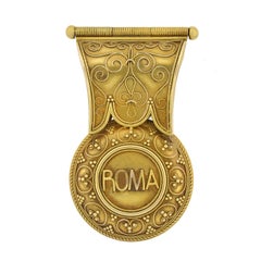 Victorian Etruscan Micro Mosaic Bird Hair Locket Pendant