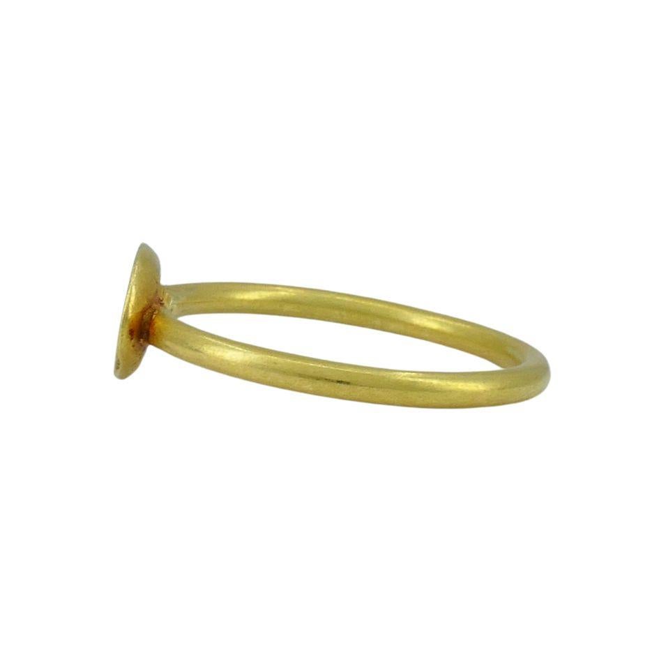 da uomo o donna Anello vittoriano Etruscan Revival in oro 22k in vendita