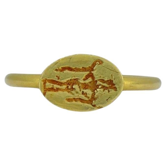 Victorian Etruscan Revival 22k Gold Ring