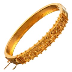 Antique Victorian Etruscan Revival Bangle Bracelet