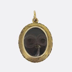 Victorian Etruscan Revival Cabochon Garnet Locket Pendant
