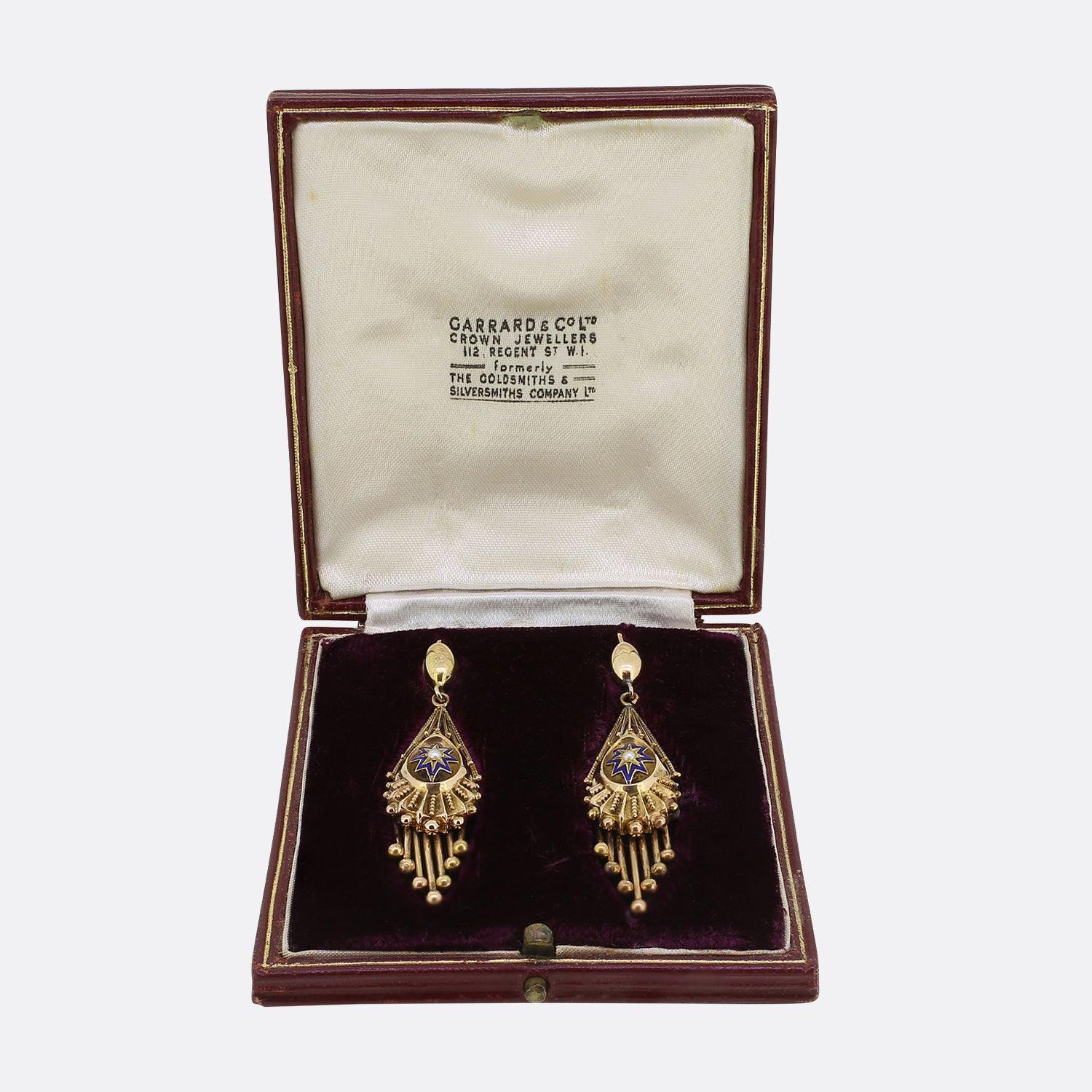 Women's Victorian Etruscan Revival Drop Earrings