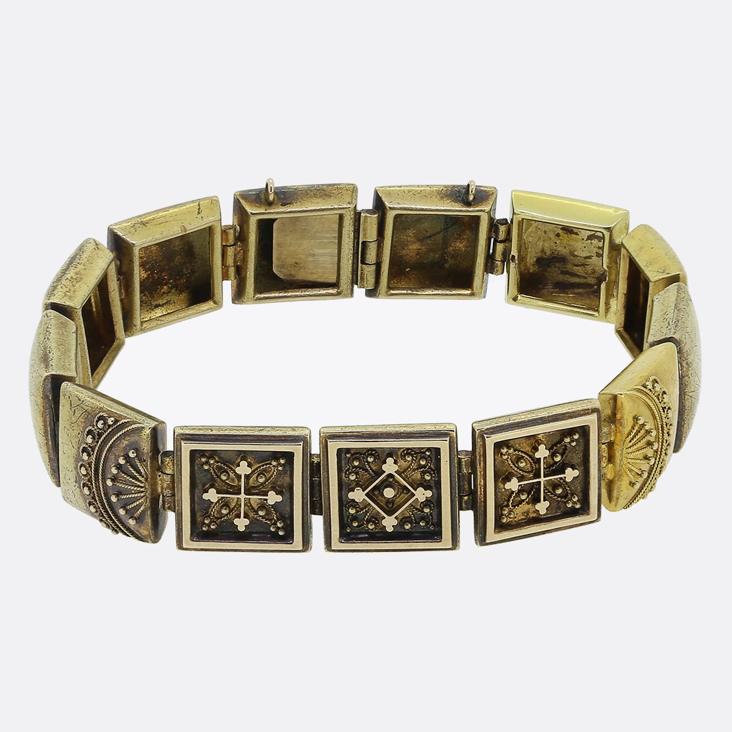 Victorian Etruscan Revival Interchangeable Necklace Bracelet Set For Sale 1