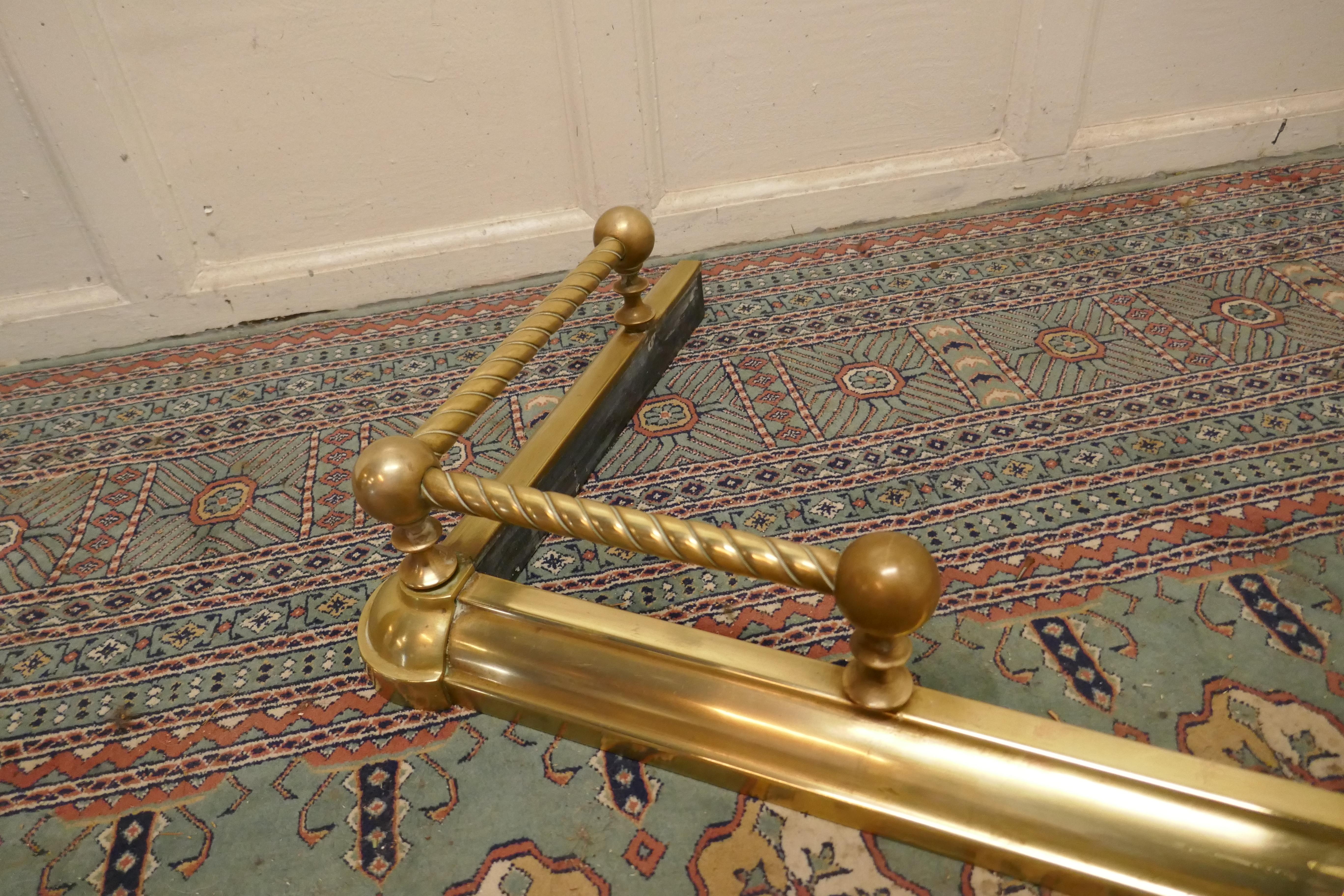 brass fender for fireplace