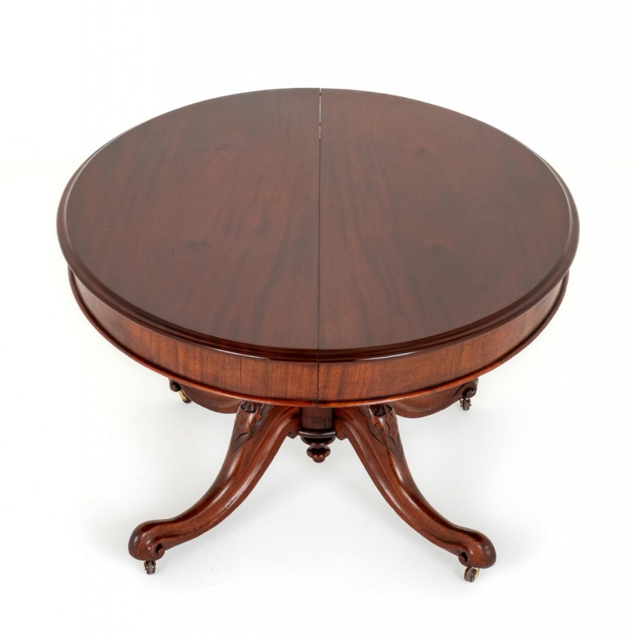 Victorian Extending Dining Table Mahogany Oval, 1860 For Sale 6