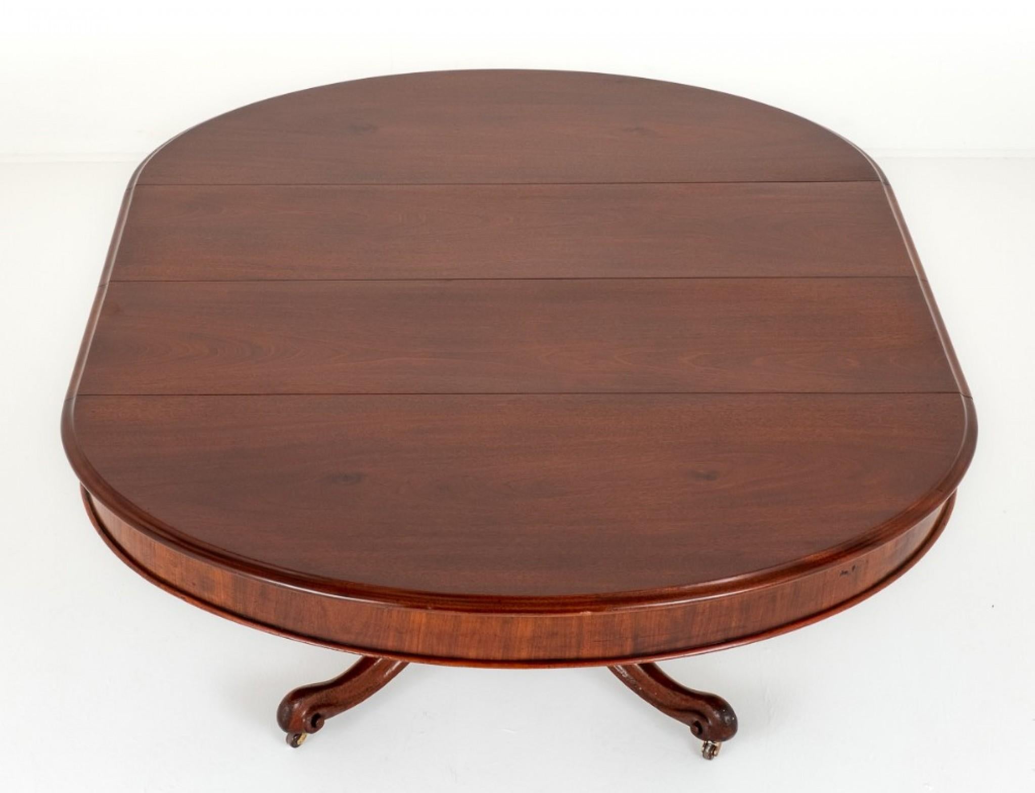 Victorian Extending Dining Table Mahogany Oval, 1860 For Sale 2