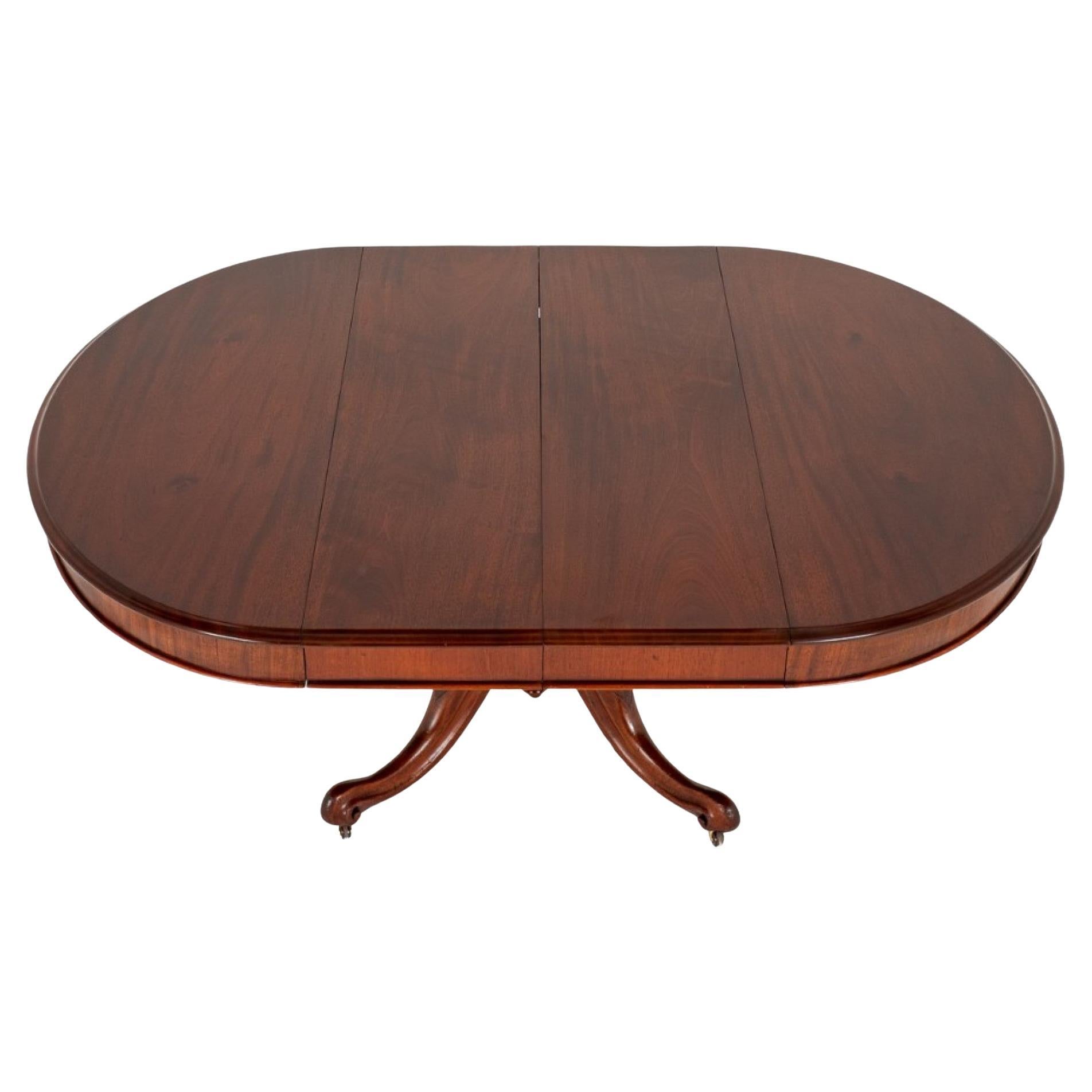 Victorian Extending Dining Table Mahogany Oval, 1860 For Sale