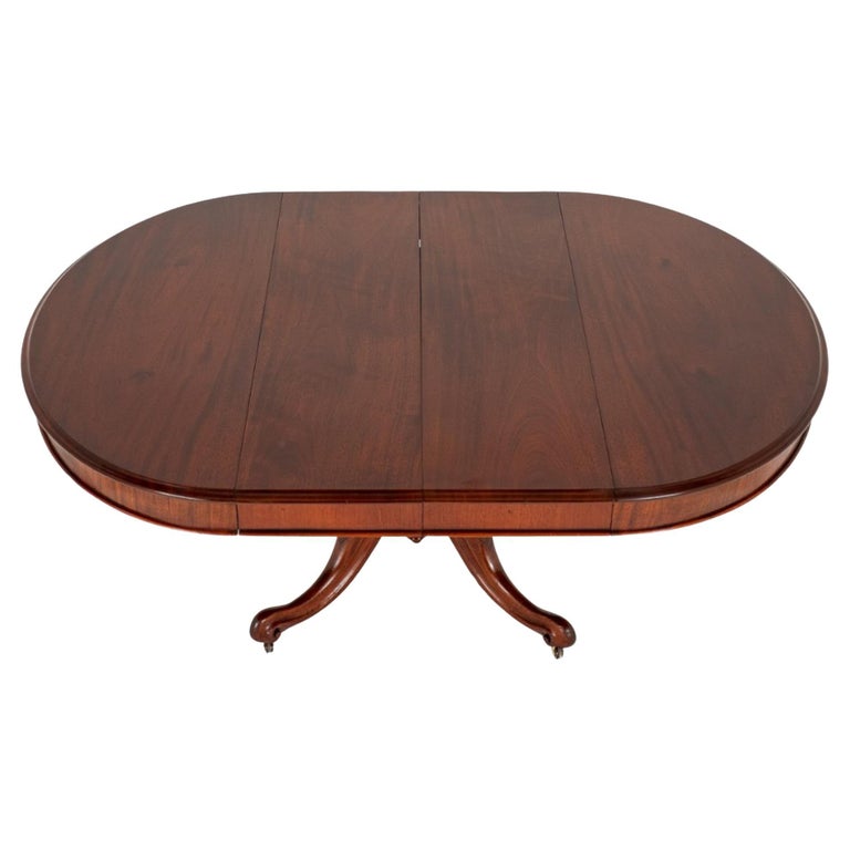 Victorian Extending Dining Table Mahogany Oval, 1860 For Sale at 1stDibs