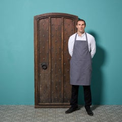 Victorian Exterior Studded Oak Door with Frame