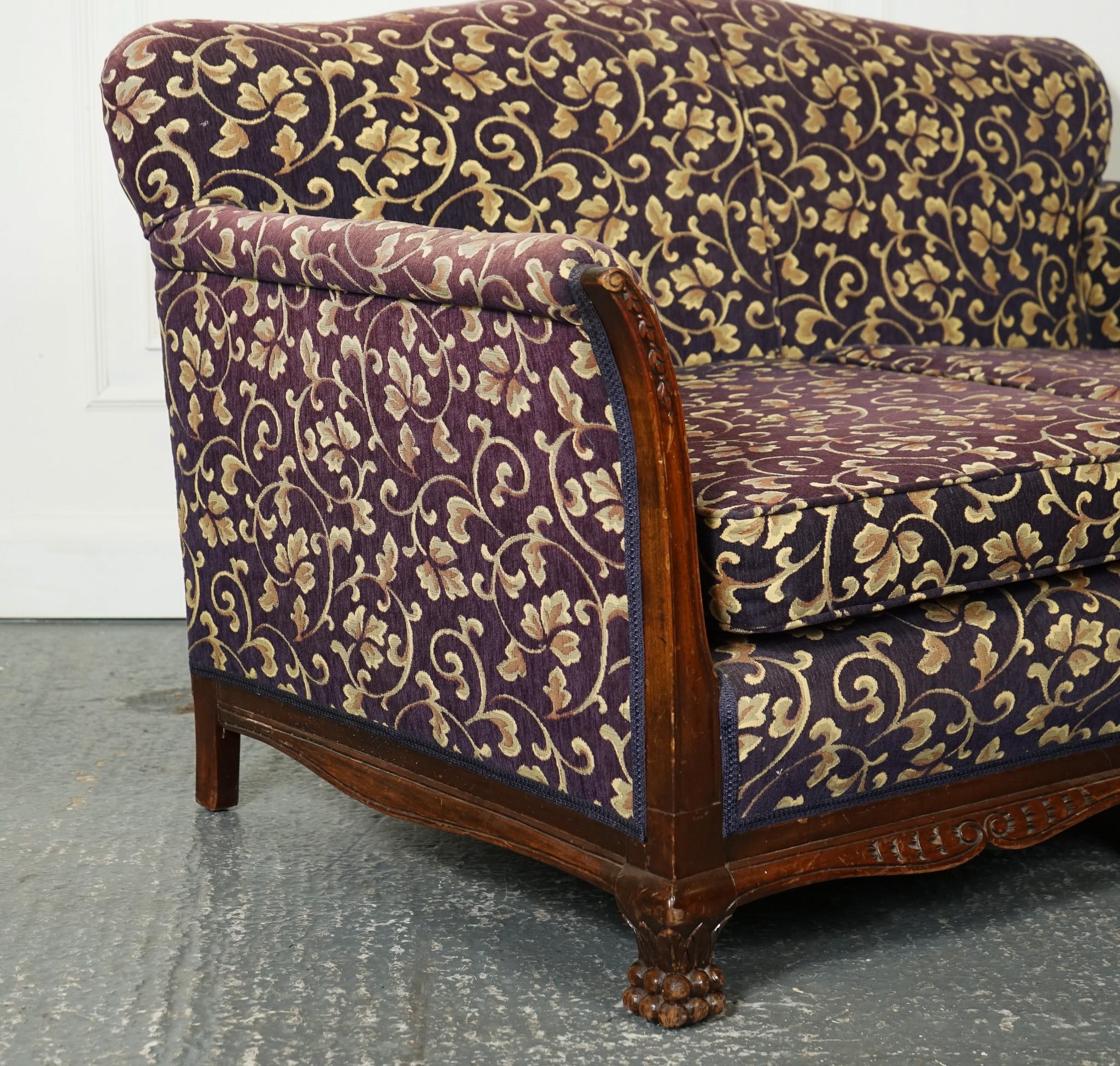 Hand-Crafted VICTORIAN FABRIC BERGERE SUITE SOFA AND TWO ARMCHAiRS UPHOLSTERY PROJECT J1 For Sale