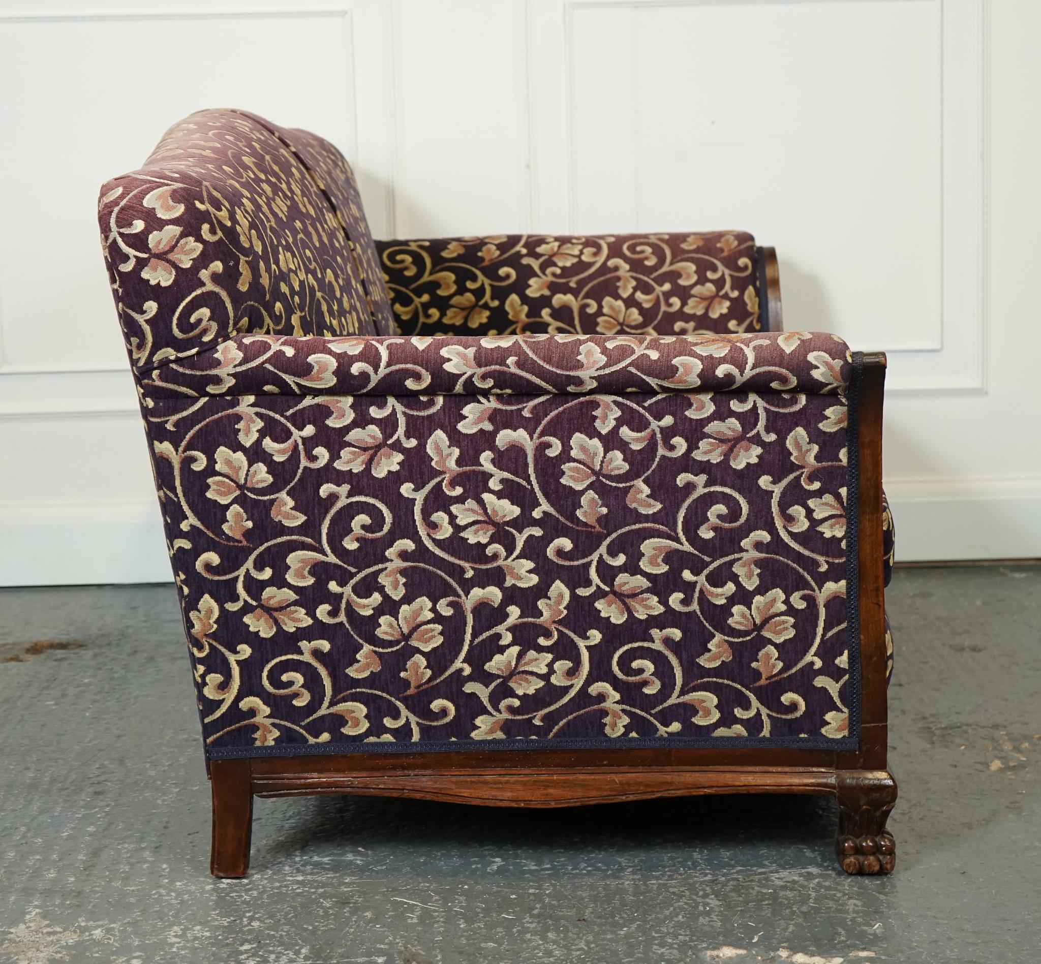 20ième siècle SOFA VICTORIAN FABRIC BERGERE SUITE SOFA AND TWO ARMCHAiRS UPHOLSTERY PROJECT J1 en vente