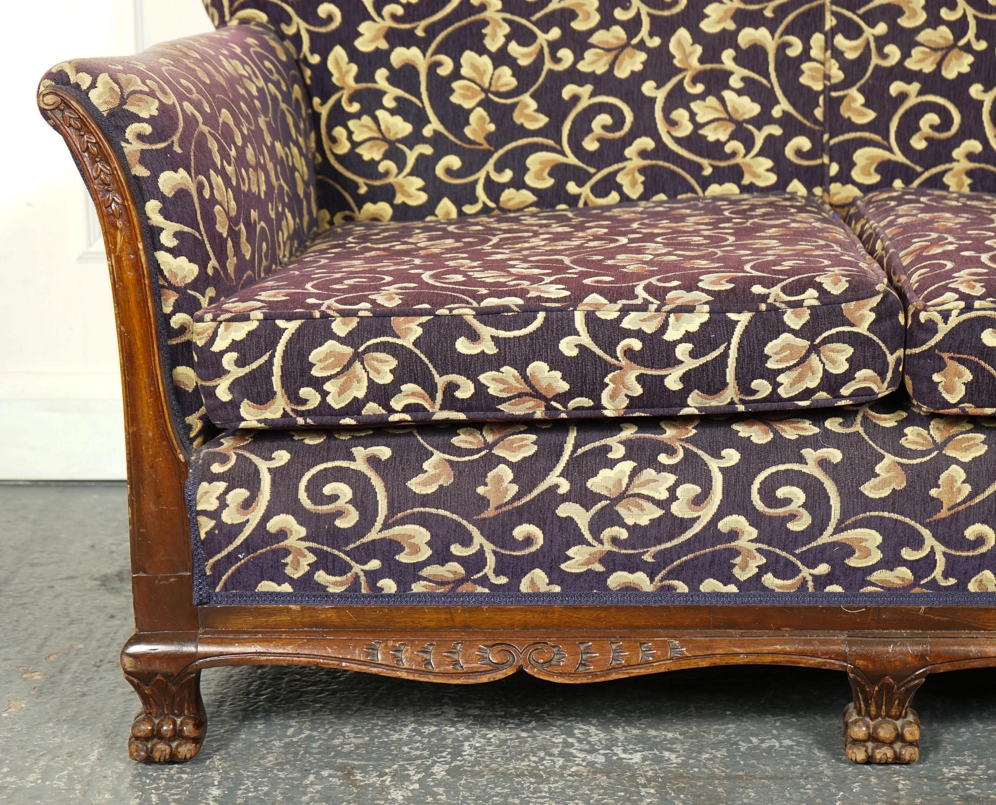VICTORIAN FABRIC BERGERE SUITE SOFA AND TWO ARMCHAiRS UPHOLSTERY PROJECT J1 For Sale 2