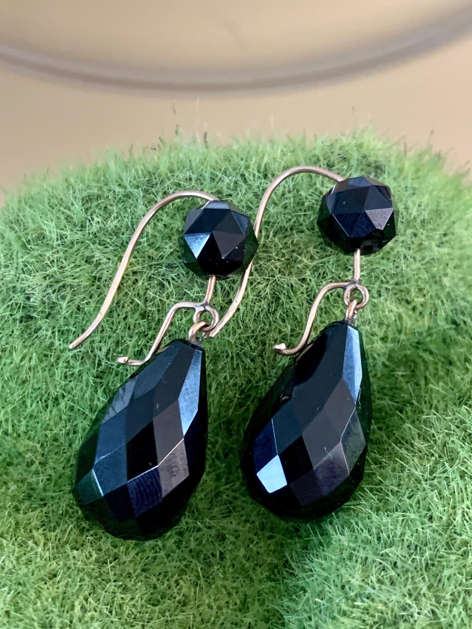 black onyx drop earrings