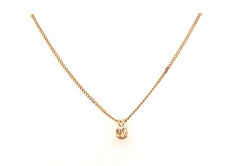 Victorian Fancy Chocolate Diamond Necklace Pendant Old Mine Cut .25ct 14K Yellow