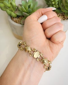 Victorian Fancy Link 9ct Gold Bracelet