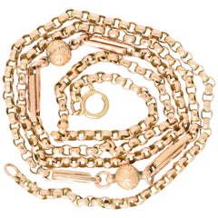 Victorian Fancy-Link Belcher Chain Necklace, 22 Inches